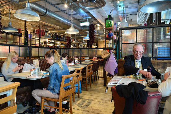 Inside Bill's Cafe, Windsor, London Tauck June 2014-1380