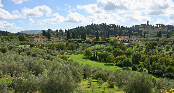 View of Florence countryside from top of Boboli Gardens